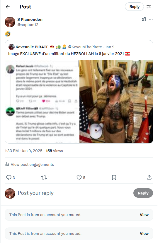 soplam12's tweet photo. Trump qui dit que le Hezbollah était impliqué dans les évènements du 06 janvier 2021.
J'ai reçu l'explication de deux grands sachants et je ne sais lequel croire 🥺
#trumpsimp https://t.co/O1KfbyJpYW