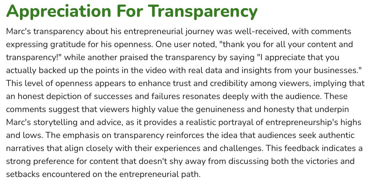 tarikhadi's tweet photo. did you notice what people commented @marclou  ?

I've made a quick analysis of your video with https://t.co/HJtRK5Rs5p and wanted to share with you a bit of the review

btw, thanks for sharing your knowledge with us! https://t.co/6VhJ4I7PSW