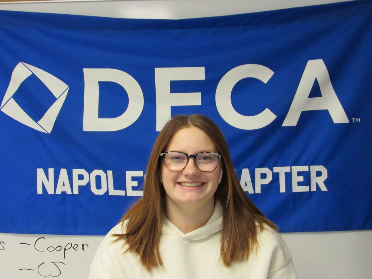 6th Period 
Marketing

Students of the Month November &amp; December

Junior - Isaac Meyer
- Involved in DECA activities, academically driven, good personality, asks good questions

Junior - Lillie Marr
- Enjoyable to have in class, academically focused, enjoys DECA, kind to others
