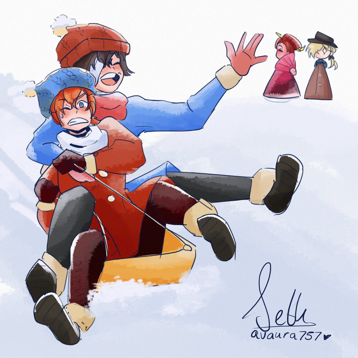 avaura757's tweet photo. I was supposed to post this for the holidays... but here we are~ 

here's a post-stormbringer moment with skk~ 

#skk #dachuu #soukoku #bsd #双黑 #太中 #chuuya #dazai #chuuda #bsdtwt https://t.co/aOTdC1sKKb
