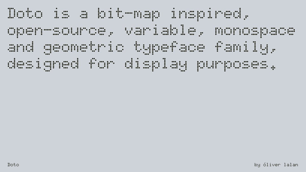 bram_naus's tweet photo. Free Font (№89)

Doto by Óliver Lalan

Download link below. https://t.co/H6Uo7kqJBr