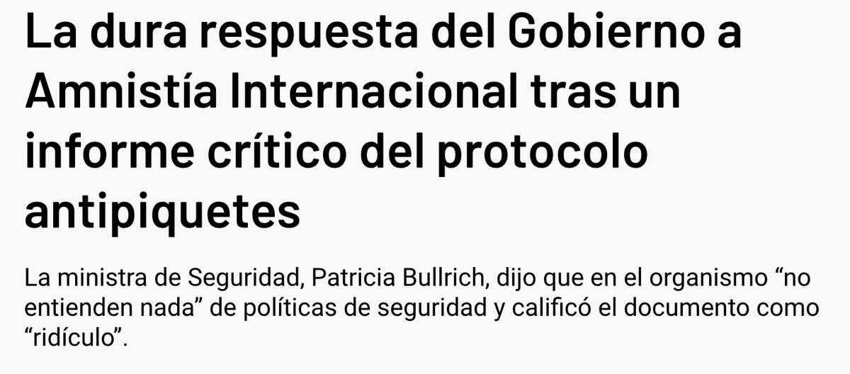lehalperin's tweet photo. 1. El Estado tiene el monopolio de la fuerza, por lo que puede utilizarla, y eso no está en discusión.
2. En Democracia, la autorización para usar la fuerza, tiene reglas, límites, controles y rendición de cuentas que los gobiernos deben aceptar.
El punto 1 incluye el 2.
El orden se alcanza respetando la ley, o se convierte en delito. 
La violencia, es un recurso posible, pero es el último y no el primero, su uso debe ser extraordinario, proporcional y durante el tiempo estrictamente necesario.
Dado el contenido de este permiso especial, es que tiene procedimientos y controles mucho más estrictos que en otras áreas del Estado.
Los cuestionamientos a un uso excesivo de la violencia se basan en datos, y es el rol de los organismos de control.
Desacreditar a quienes completan la información sobre como intervienen las fuerzas de seguridad, además de ser infundado en este caso, busca anular el debate sobre la actuación de las FFSS cuando limitan el derecho a peticionar a las autoridades.
No es igual la lucha contra el narcotráfico o prevenir robos y homicidios, que evitar una manifestación que corta la calle. Lamentablemente hay que aclararlo.
Precisamos a las Fuerzas de Seguridad, queremos que tengan buenos salarios, formación continua de excelencia, y controles democráticos que coadyuven con la prevención y sanción de la violencia institucional.
No se mejora a la policía encubriendo acciones que estén en contra de las leyes, tampoco exaltando el uso de la violencia, ni adelantando una protección sin límites cualquiera sea su uso y resultado. Los gobiernos no están autorizados a cometer delitos.
Es una contradicción que usen la información, de los organismos de control y las organizaciones internacionales de Derechos Humanos, cuando les conviene (Venezuela o cuando se cuestionaba al Kirchnerismo); y la nieguen, o desacrediten a esas organizaciones, cuando las críticas son a los gobiernos que los tienen como protagonistas principales.
Lo que todo gobierno debe hacer, es contestar en tiempo y forma los requerimientos que están obligados a responder por las mismas leyes que les dan los permisos que detentan; y no, encubrir ni promover, usos ilegales de la fuerza.
Sin reglas, límites, controles y rendición de cuentas; no tendremos certezas y se promoverán dudas, sobre la legalidad a la hora de limitar, el ejercicio del derecho a reclamar a quienes gobiernan.
Si no se garantiza la libertad de protestar pacíficamente, no somos verdaderamente libres.