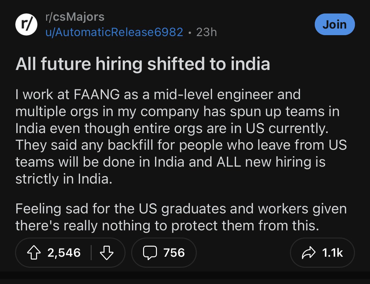 nasescobar316's tweet photo. All Big Companies are putting Foreign Indians before American Workers. If we don’t stop them, no one will. Foreign H1-B Indians are putting India First. It’s time for Americans to put American Workers First. #EndH1B #EndOPT https://t.co/RvN7ygpd6b