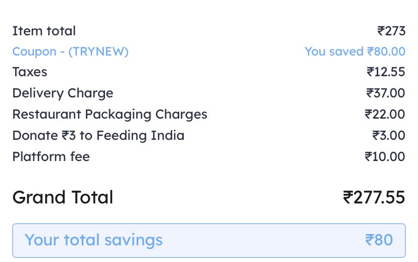 hmohapatra1's tweet photo. Same Item. 
1st a non gold account-277.55( delivery 37)
2nd a gold account-284(delivery free)
Don’t quite understand how gold is helping here? @zomato @zomatocare https://t.co/PM1cGrUZ3q