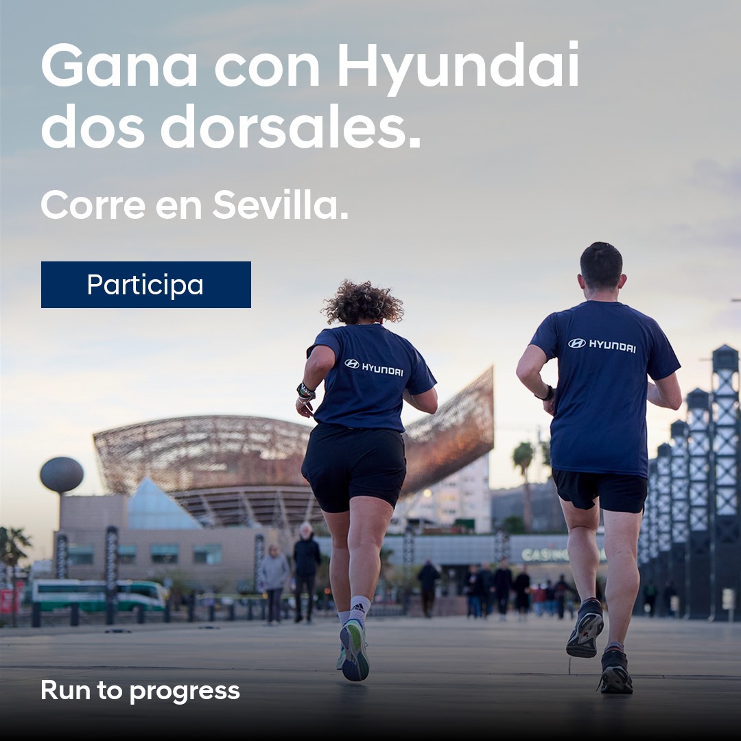HyundaiEsp's tweet photo. 🎁 ¡El regalo perfecto para los amantes del running! Hyundai sortea 2 dorsales para el Zurich Maratón de Sevilla 2025. 🏁 ¿Listo para el desafío? 🏃‍♀️

👉 Participa aquí: https://t.co/ftQxoUD3g9
#RunToProgress 

@MaratonSevilla https://t.co/VCNagE09PD