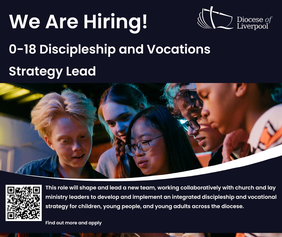 Exciting opportunity for someone with strategic children and youth ministry experience to lead a team in Liverpool, driving ministry and mission for 0-18s and their families. Know someone perfect for this? More details: christianjobs.co.uk/jobs/diocese-l…