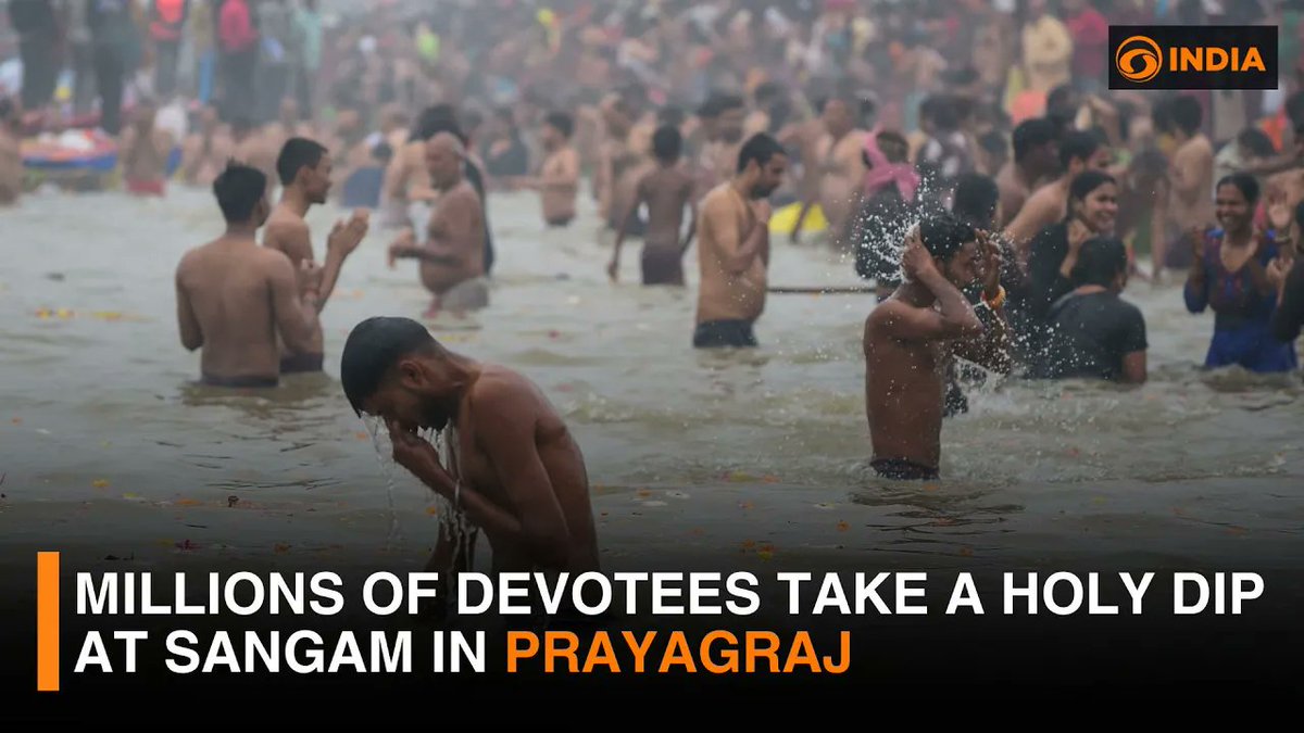 DDIndialive's tweet photo. WATCH || Special Broadcast on #MahaKumbhMela2025 in #Prayagraj with live updates from DD India's @siddharthb11493.
🟥https://t.co/yfcbOfShyL
#Mahakumbh2025 #DevotionAndJoy #SpiritualVibes #MahaKumbh2025 #KumbhMela2025 #Prayagraj #MahaKumbh #Spirituality #IndianCulture #kumbhmela2025prayagraj