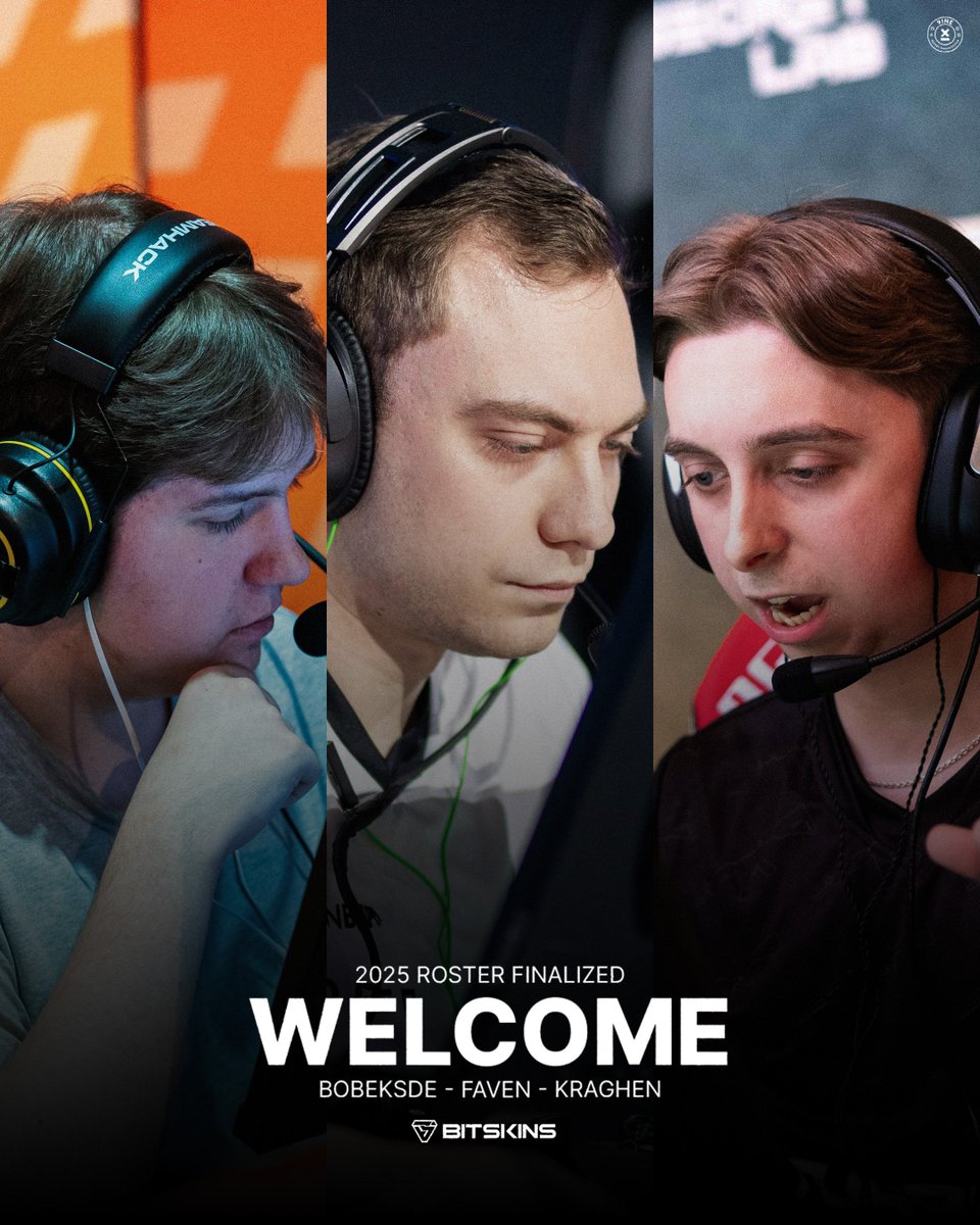 We're happy to announce our roster for the 2025 season.

Please join us in welcoming:

🇩🇪@favenCS
🇸🇪<a href="/bobeksde/">bobeksde</a>
🇩🇰<a href="/kraghenCS/">9INE kraghen</a>

Time to get back on the grind! See you on the server🫡

#9INENATION