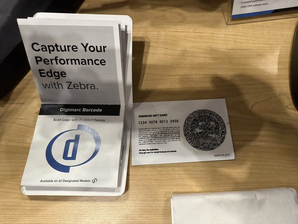 Playing around at with scanners from our partner Zebra, and our fancy tamper evident gift cards here at #NRF2025 Hit me up if you’d like to see a demo!!