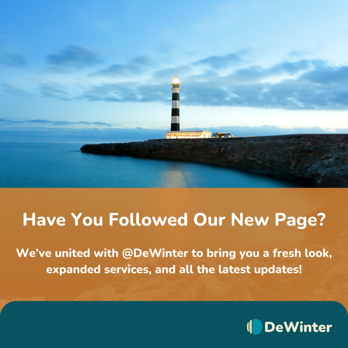 Have you followed the <a href="/DeWinterGroupCA/">DeWinter Group</a> page yet? We’re updating our branding to be a united front with our colleagues at DeWinter. Check out our new look, logo, and our expanded service offerings at <a href="/DeWinterGroupCA/">DeWinter Group</a> and follow to keep up with our job postings, updates and more.
