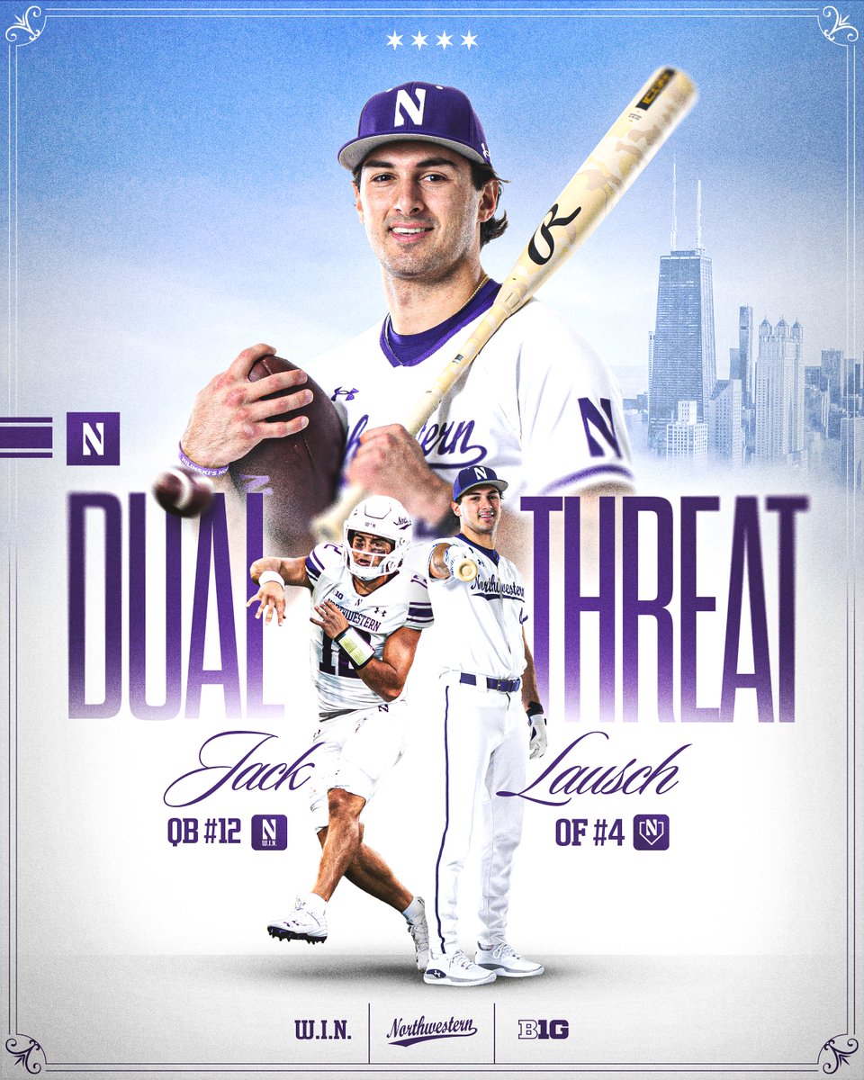 Northwestern Athletics (@nu_sports) on Twitter photo Dual Threat 😈
<a href="/jack_lausch/">Jack Lausch</a> will join <a href="/NUCatsBaseball/">Northwestern Baseball</a> ahead of the upcoming 2025 season‼️ Dual Threat 😈
<a href="/jack_lausch/">Jack Lausch</a> will join <a href="/NUCatsBaseball/">Northwestern Baseball</a> ahead of the upcoming 2025 season‼️