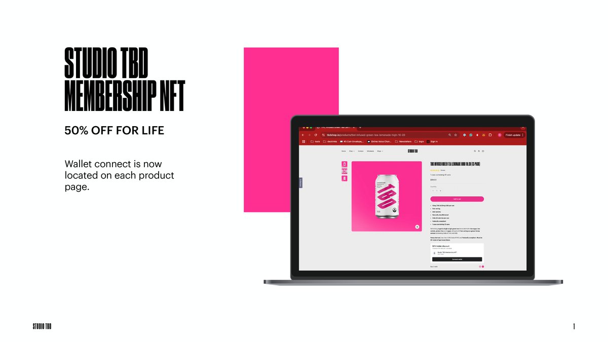 We've moved our wallet connect to each product page now. Read all about our Membership NFT that gives you 50% off for life in the article linked below.