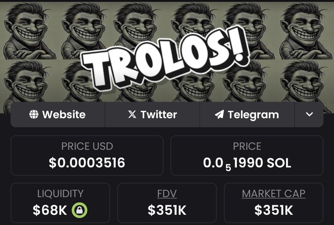 Sagedini's tweet photo. Never fade Sage Dini,dinner is served.

4.5x on $trolos 

Higher higher to a million. https://t.co/rIUTVsoRAW