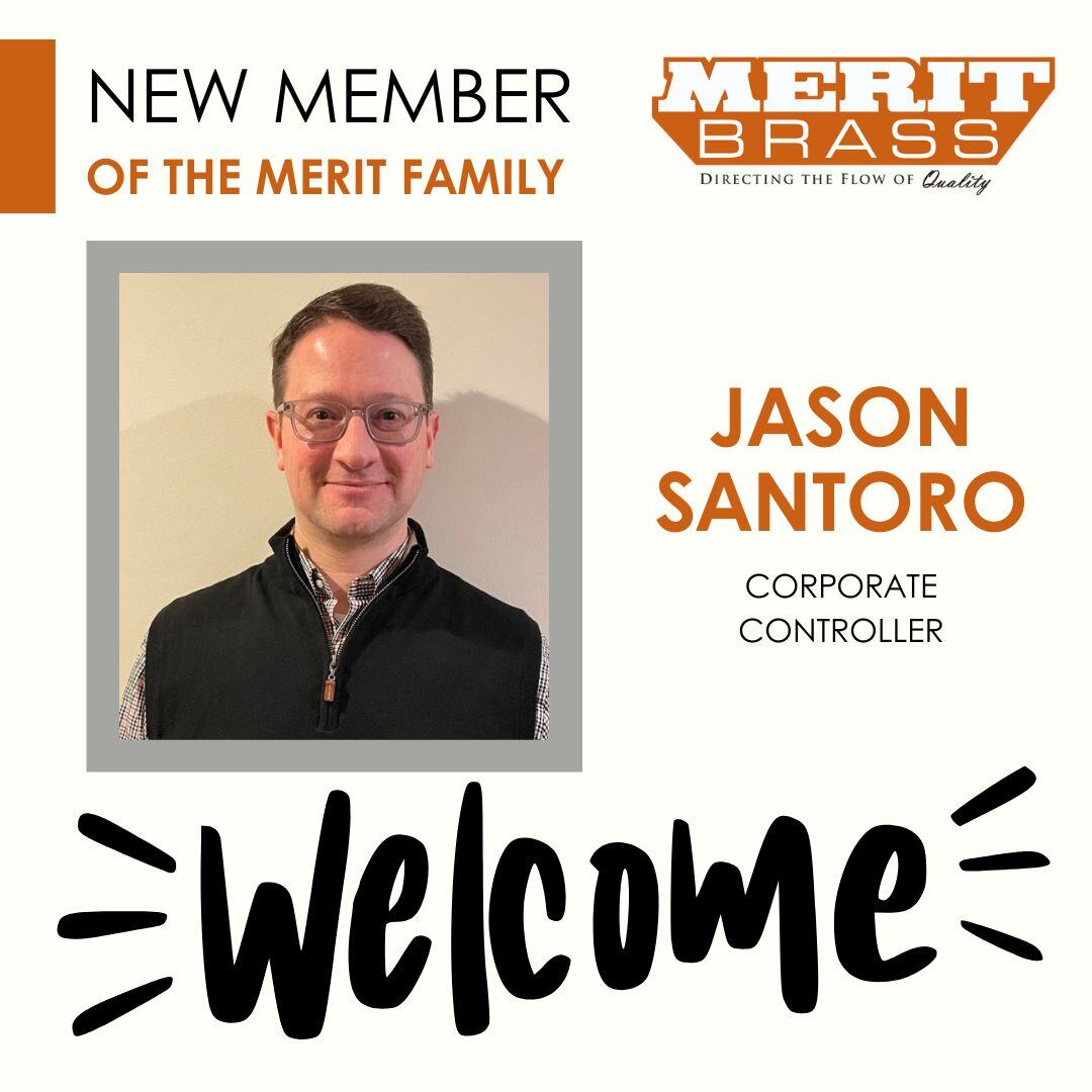 meritbrassco's tweet photo. We are thrilled to welcome Jason Santoro, our new Corporate Controller, to the #MeritFamily! With over 19 years of experience and a proven track record of driving performance through strong financial acumen, Jason will be leading our day-to-day finance organization. Welcome! https://t.co/Bf3Mo3sFu7