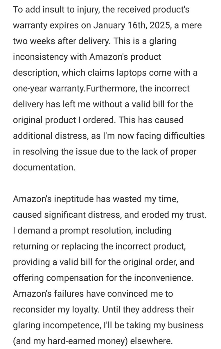 ShambhaviS67373's tweet photo. Wrong  Laptop, Wrong Delivery, Wrong Support: My Amazon Nightmare!Amazon's Incompetence Shines!#Amazonfailstodeliver #EcommerceNightmare #ConsumerRights 
#CustomerServiceMatters
@amazonIN @amazon @AmitAgarwal 
@JeffBezos @consaff @HPIndia @jagograhakjago @UrindianC53717 https://t.co/UrnUIi02fY