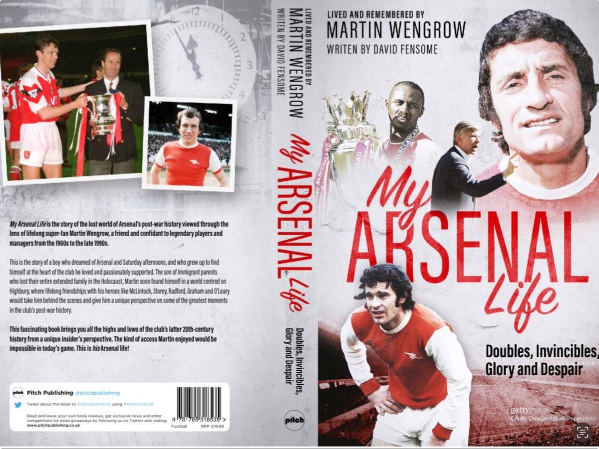 MartinWengrow's tweet image. I am proud and excited to inform you that the unique story of my near 75 years of supporting Arsenal (co written with the excellent David Fensome) is to be published on March 31st and is available from Amazon, Waterstones etc.
Retweets would be appreciated.