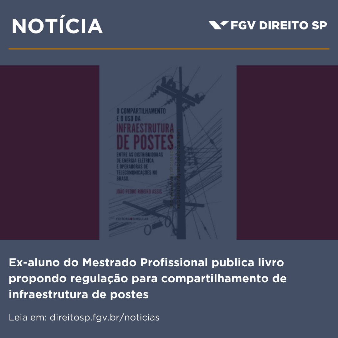 Lançado pela editora Singular, o livro é resultado de seu trabalho de conclusão de curso no Mestrado Profissional da FGV Direito SP, na área de Direito Público.
Saiba mais pelo link: direitosp.fgv.br/noticias/ex-al…
#fgvdireitosp #mestradoprofissional #direitopúblico