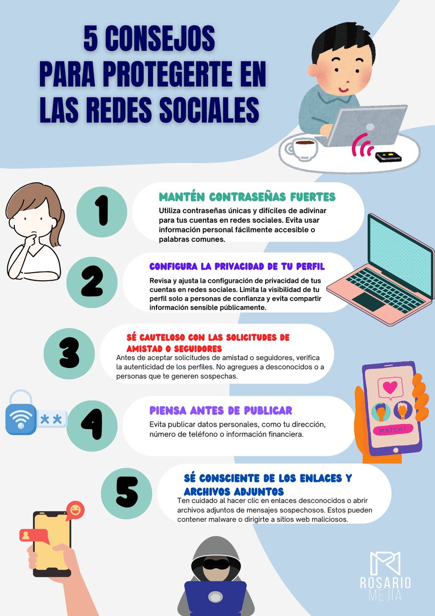 RosarioMejiaAya's tweet photo. 📱💬 Las #RedesSociales te permiten controlar lo que compartes. No dejes que otros controlen tu información. Cada clic cuenta.😃💻🖱️
#ConfiguraciónDePrivacidad #DatosPersonales
#ArchivoAdjunto 📁🗃️ https://t.co/meyuuNvKjY