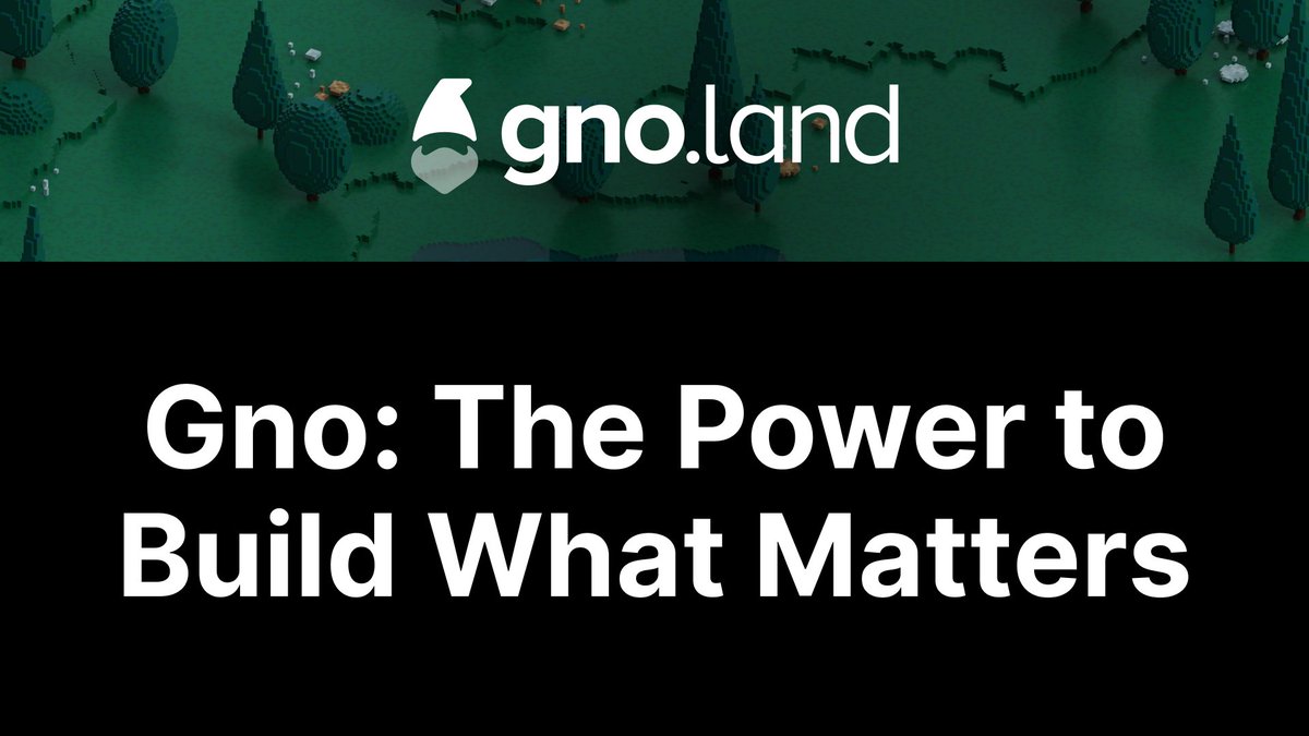 Why Gno? It’s the foundation for a truly open internet: forkable governance, transparent moderation, and user-powered innovation. gno.land will enable decentralized apps and social platforms that put users first. 

Watch the video here 👇

youtu.be/M920PO3yrHk?si…