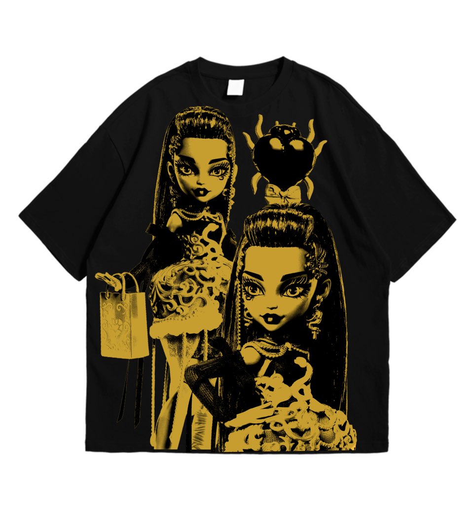 jabisitoo's tweet photo. I've seen that many people liked the shirts I designed, so here I show you my idea of ​​Cleo and Cupid shirts (including Frankie and Draculaura) https://t.co/2BRKZHMOPf