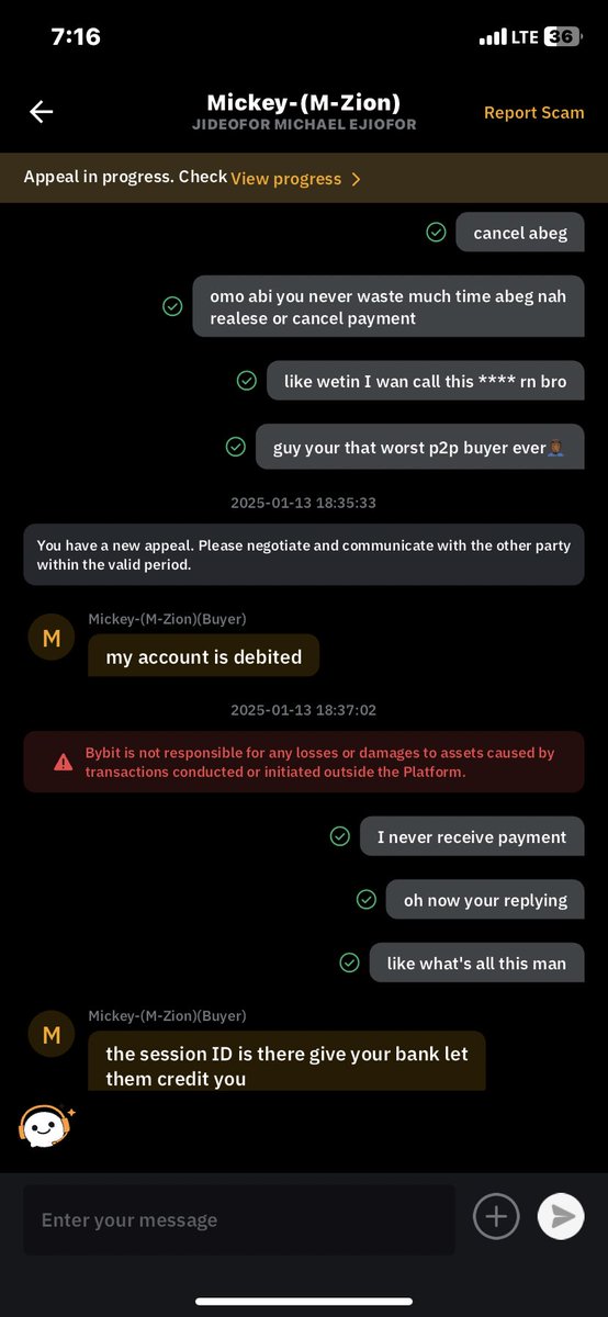 web3PIRATE_'s tweet photo. @Bybit_Official Someone is giving the p2p platform a bad name i dropped an order for 7 hours now and this guys refuses to payment my money please help me handle this issue I have been using this app going to 2 years now and this is really pissing me off please take action please☹️ https://t.co/NNNSyDGPPv