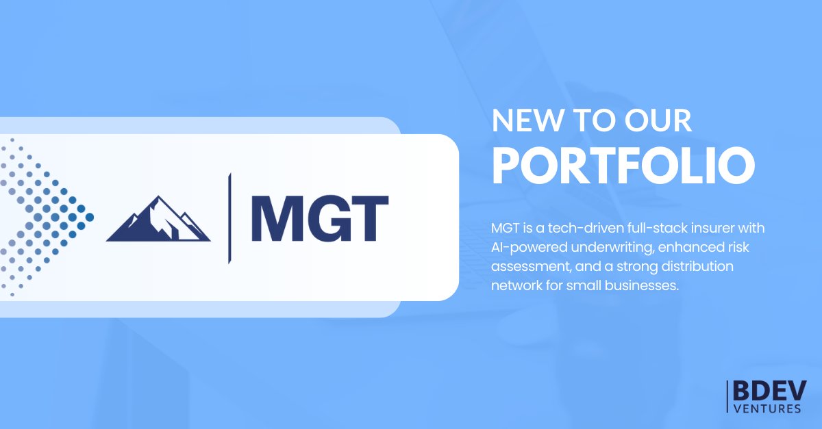 🚀 We're excited to announce our latest investment in <a href="/mgtinsurance/">mgtinsurance</a>. The platform aims to simplify and enhance commercial property and liability insurance for brokers and policyholders, leveraging modern technology, efficient processes, and expert teams. 🧩🌐