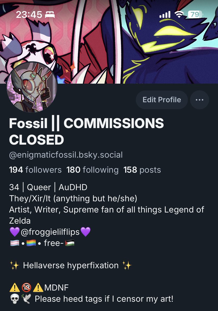 Reminder I’m only posting work on BlueSky now (a little delayed since the holidays kicked my ass but new commissions are getting finished and soon to be posted!) 

I’m weening more and more off of here and my other social medias.  No where is perfect but I’ll take my chances!