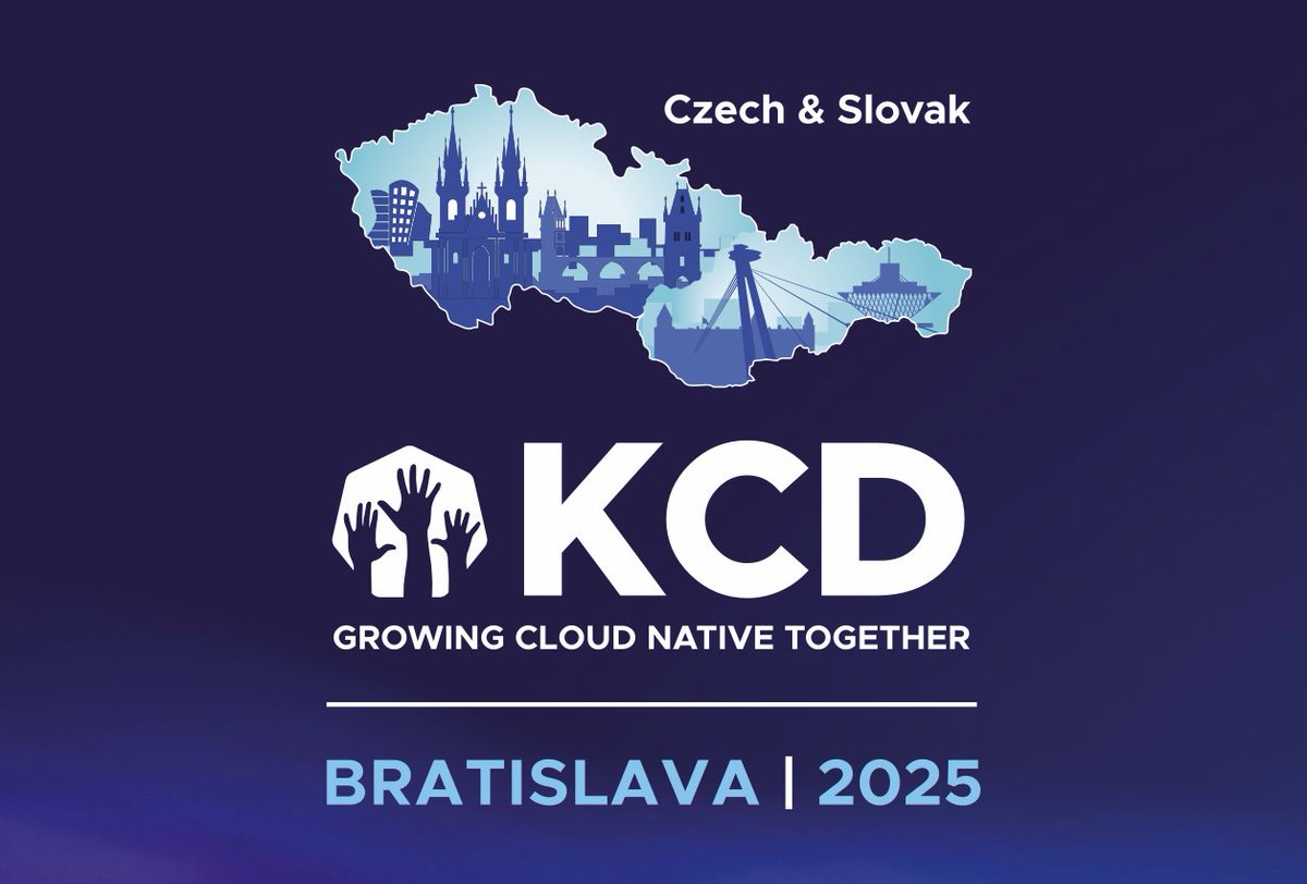 KCDCzechSlovak's tweet photo. 🚀 Save the date! #KCDCzechSlovak 2025 is coming June 5–6 to Bratislava.
• CFP open until Mar 14—share your #CloudNative story!
• Early Bird tickets available until Mar 31.
• Follow us &amp; check our website for more info.

#kcdczsk #Bratislava #Slovakia #Czechia https://t.co/5N4BnCfjqR