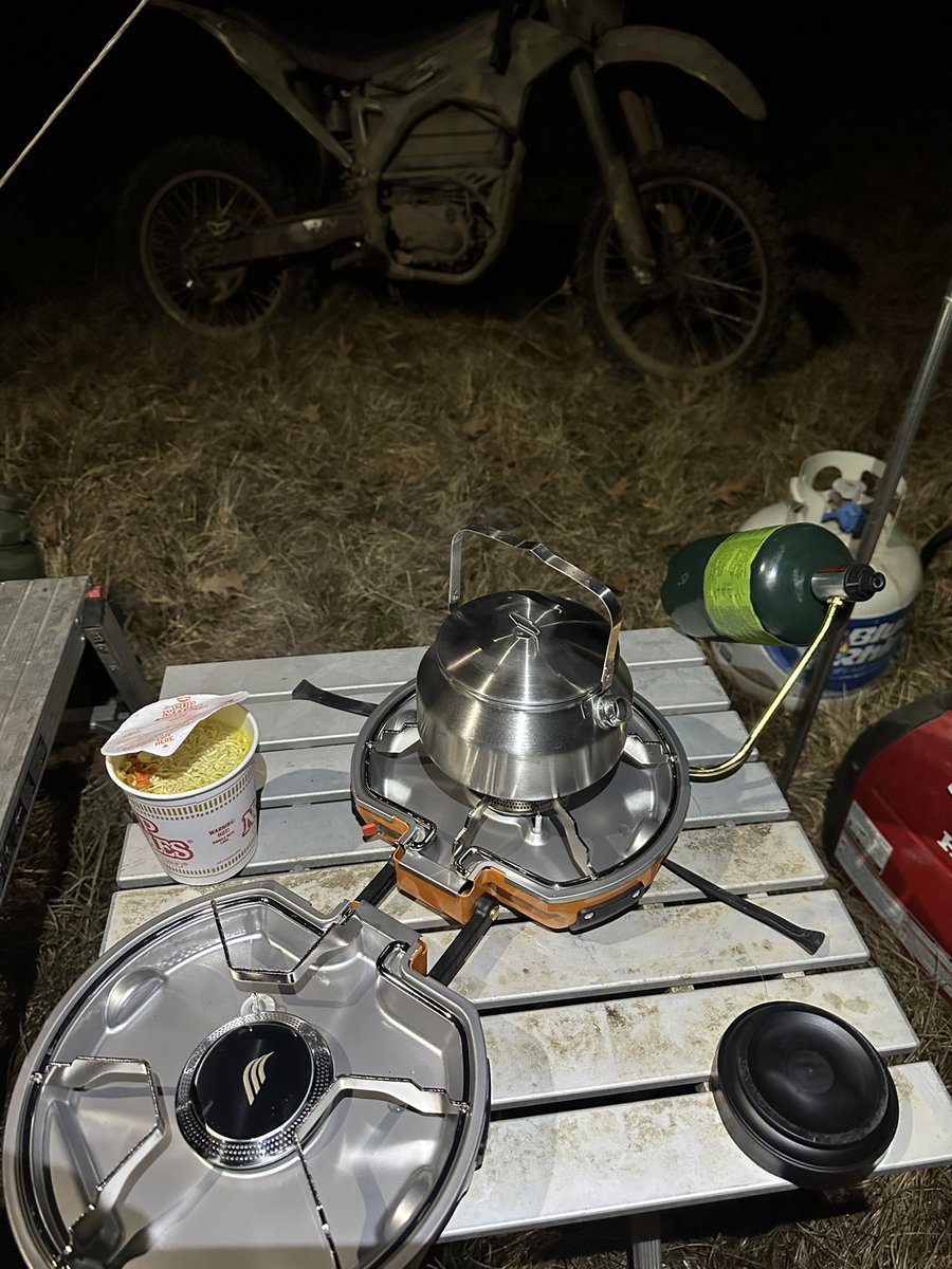 Getting back to the old days hunt/camping going to see how long I can go with just solar and these eco flow batteries.  Running my electric dirtbike, diesel heater, Starlink mini, electric rice cooker, multiple thermals, cameras, and rechargeable batteries.  I have a Honda
