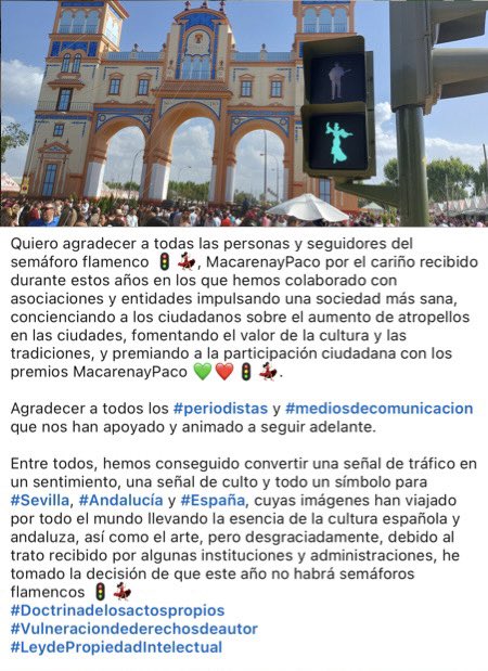 🔴 #ULTIMAHORA 
Queremos agradecer a todos #seguidores, #periodistas y #medios por el cariño recibido estos años, concienciando sobre el aumento de atropellos, fomentando el valor de la cultura y tradiciones, premiando a la participación ciudadana con los premios #MacarenayPaco