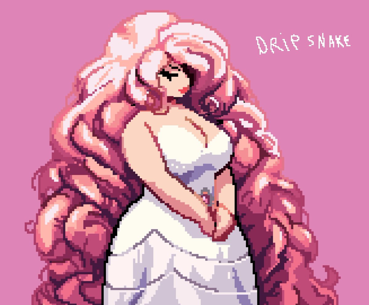 Rose Quartz pixelart I made a while ago 
(Timelapse in the comments)
#StevenUniverse