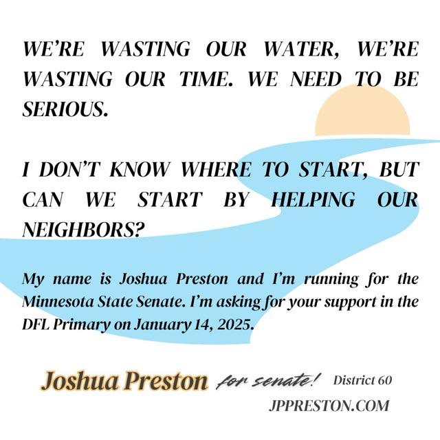 The climate is breaking down and we are wasting our water and time. We need to get serious.

Even if we can't agree on the solutions and insist on wasting the next four years, can we at least spend this time helping our neighbors? The earth is burning, people. #mnleg #minneapolis