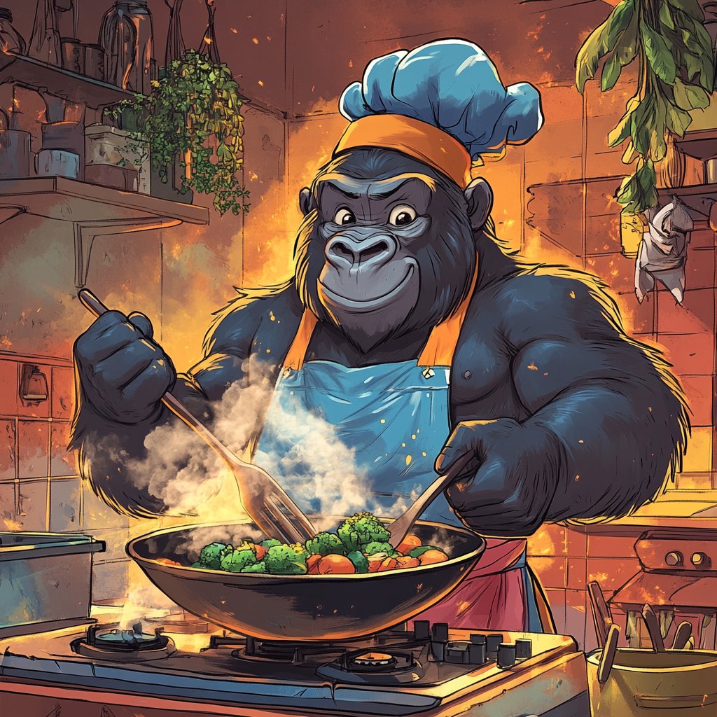 GM Fam!

Just like our gorilla chef in the kitchen, let’s cook up something amazing today! Whether it's a new idea, a fresh challenge or just some good vibes - let's make this Wednesday something to savor! 
What’s cooking in your kitchen today? 

Let's connect! Let's grow