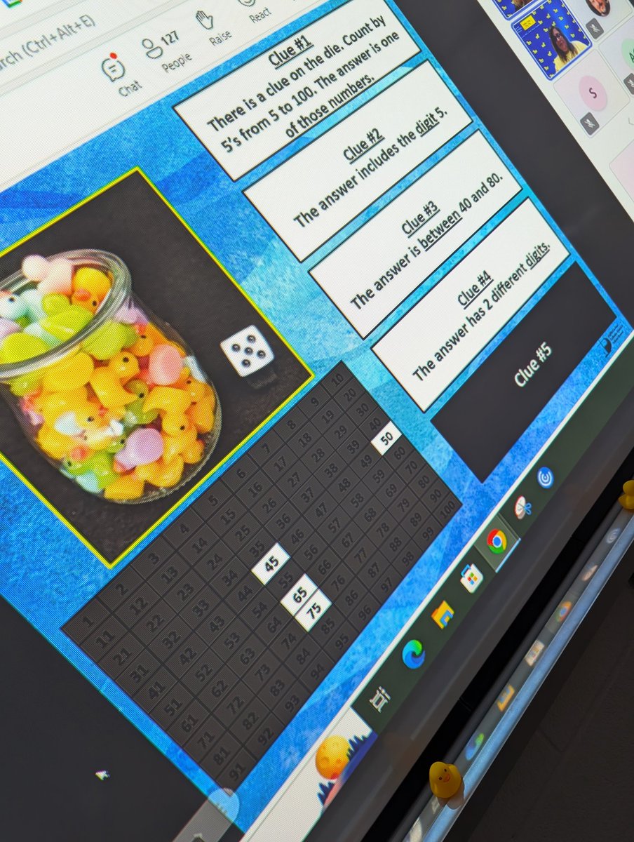 Mrs_K_Eusebio's tweet image. Students had a blast participating in several Rubber Ducky Day activities. The livestream Esti Mystery was a hit! If your students enjoyed this activity, more can be found on the DP Math SharePoint. #DPRubberDuckyDay #dpmath