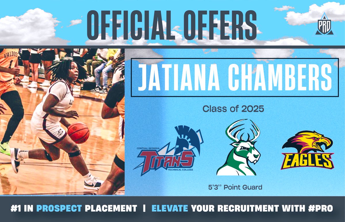 #PRO Elevation Inc. | #PRO Movement Athletics (@pro_movement1) on Twitter photo ☁️#PRO Elevation Inc.✈️
🚨Official Offer Tracker🚨
🏀’25 <a href="/_iamjatiana1/">Jatiana Chambers</a> (Doughtery) is having a SEASON TO REMEMBER… And college coaches are actively pursuing the crafty floor general✔️
📝Recently picking up an OFFER from University of Fort Lauderdale🔥
🗣️College Coaches… ☁️#PRO Elevation Inc.✈️
🚨Official Offer Tracker🚨
🏀’25 <a href="/_iamjatiana1/">Jatiana Chambers</a> (Doughtery) is having a SEASON TO REMEMBER… And college coaches are actively pursuing the crafty floor general✔️
📝Recently picking up an OFFER from University of Fort Lauderdale🔥
🗣️College Coaches…