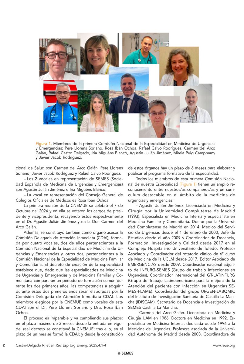 ¡Comenzamos! Conoce a los miembros de la primera Comisión Nacional de la Especialidad de Medicina de Urgencias y Emergencias, nuestra especialidad ¡Orgullo de Urgenciólogos/as! reue.org/wp-content/upl… 

<a href="/SEMES_/">SEMES</a> <a href="/ReuErevista/">REUErevista</a>