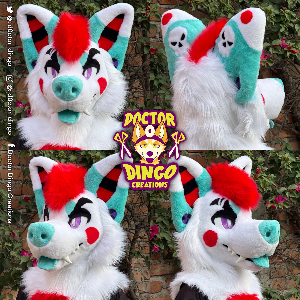 D0ctor_Dingo's tweet image. Fursuit head for @Rocket_Pup_Prod 🩵❤️
Trying our new TPU Flex bases, modeled by us and printed by @AbCan3D 🐾