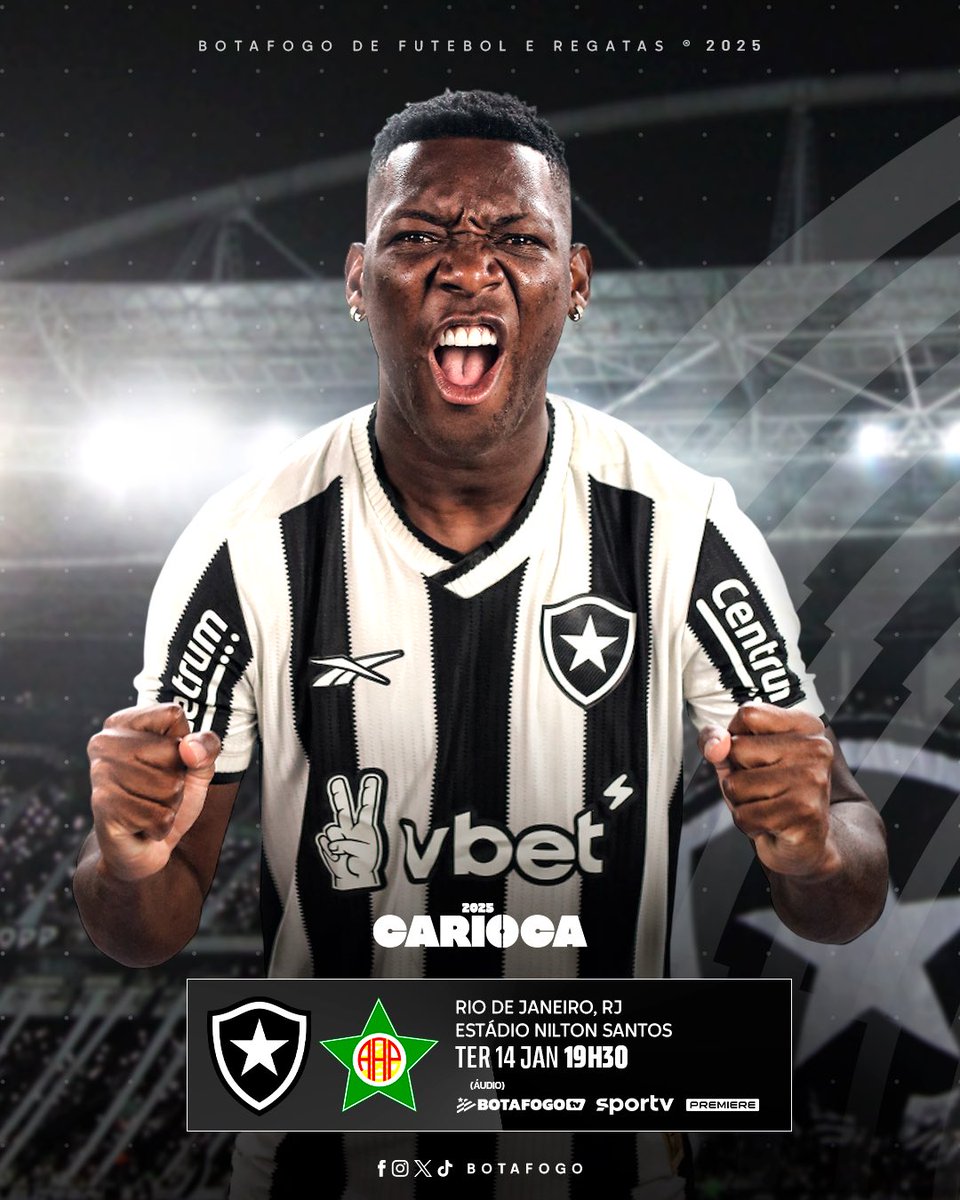 Botafogo's tweet photo. O Fogão recebe a Portuguesa nesta terça, às 19h30, pelo Campeonato Estadual. PRA CIMA! 🔥⚽️ #VamosBOTAFOGO https://t.co/oaYyA7EFkl