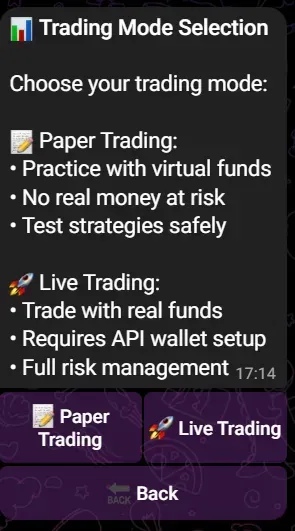 AlgoTrade__'s tweet image. Want to test strategies without risking your own funds?
The upcoming Algo Builder lets you do exactly that!🤖
Users will be able to choose between Live Trading with real funds or Paper Trading, so strategies can be tested without the risk of losing money!🤖