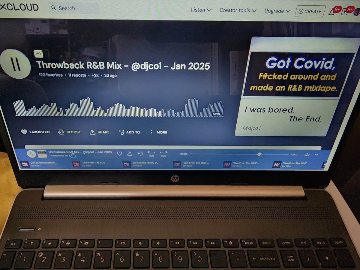 <a href="/djco1/">Hector 👉🏼 @djco1 (dee-jay-see-oh-one)</a> - This RnB mix is 🔥🔥🔥... Hope you're feeling better. Now stop fkg around and getting Covid. 😉😎