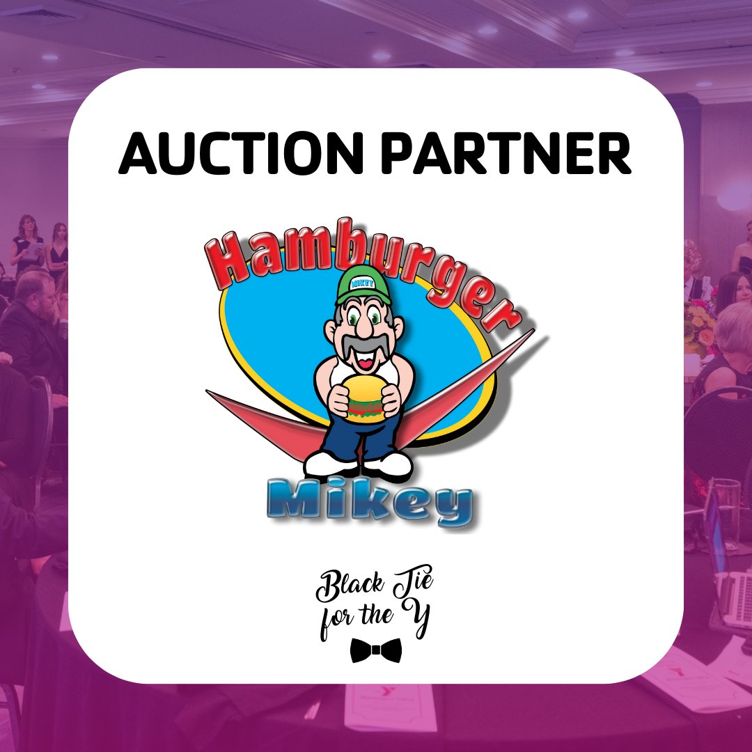 A big thank you to Hamburger Mikey for sponsoring this year’s Live Auction! 🍔 You could win a Hamburger Mikey food truck experience for your next event—only at the 2025 Black Tie for the Y.

Don’t miss out! Get your tickets at muskegonymca.cbo.io