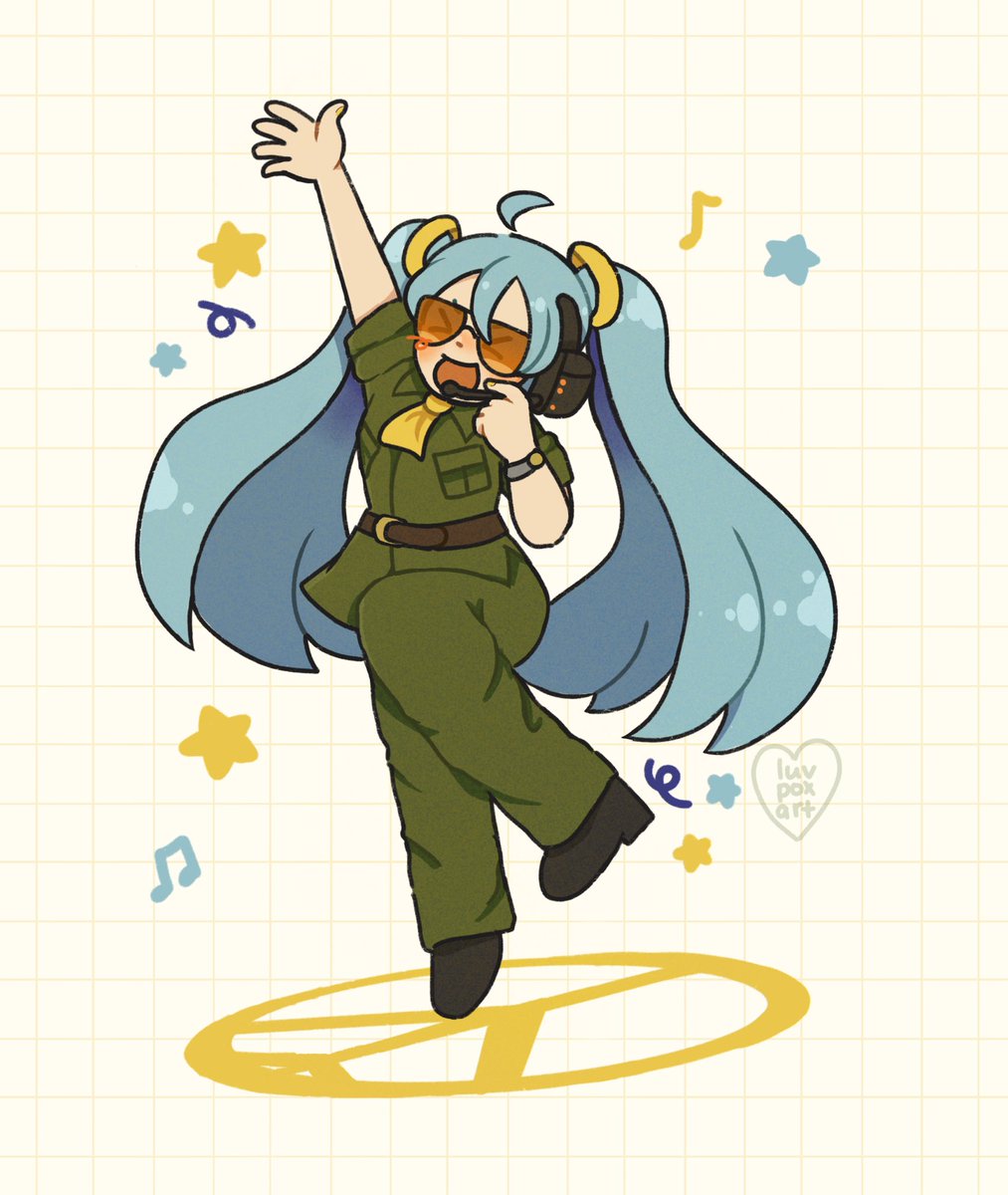 luvpox's tweet photo. my two muses combined ... hatsune kazu ... miku sans frontieres #mgs https://t.co/wbOXQXIZq8