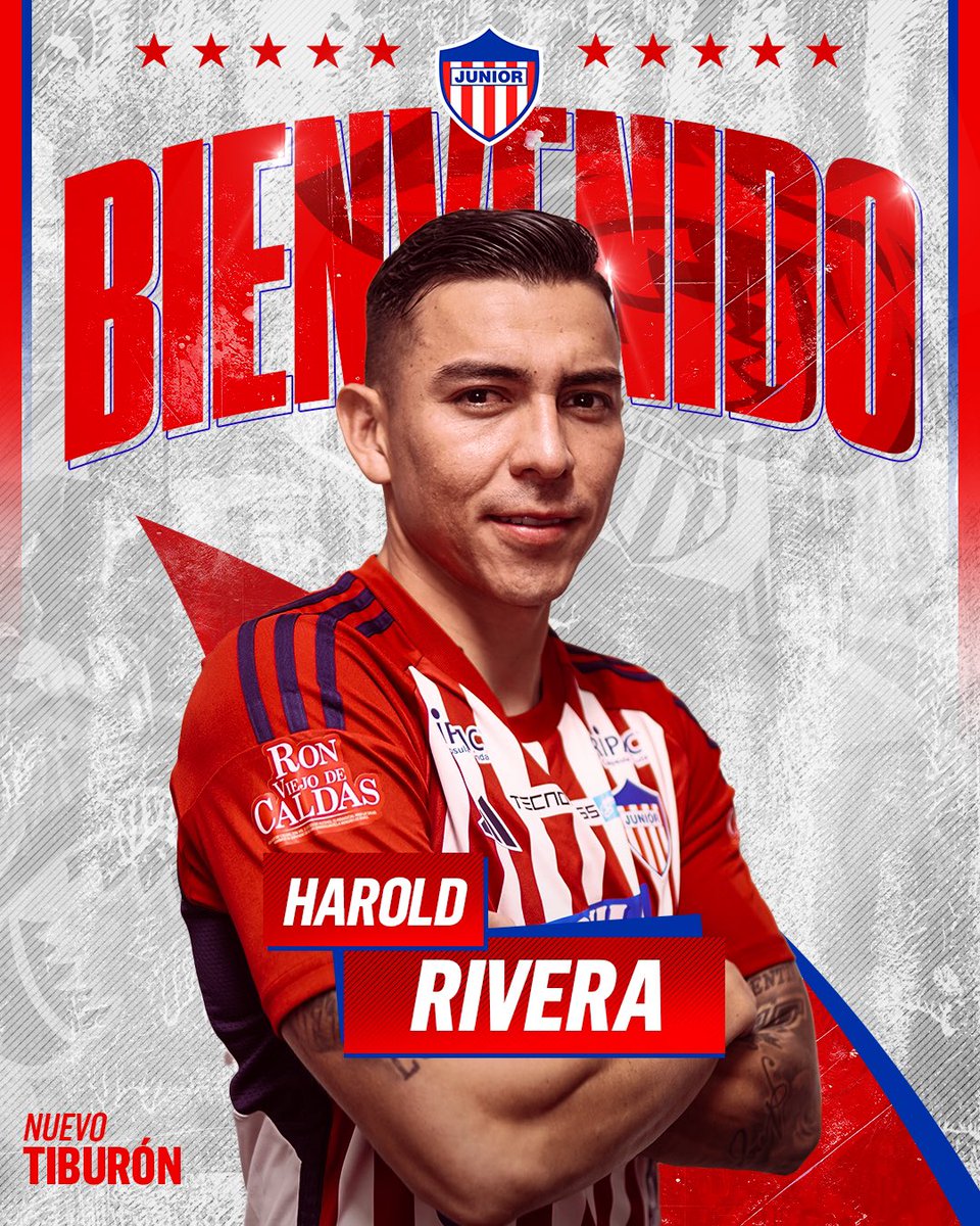 🔥🦈 ¡BIENVENIDO, HAROLD!
¡El mediocampista Harold Rivera es oficialmente nuevo jugador de Junior de Barranquilla! 
#VamosJunior