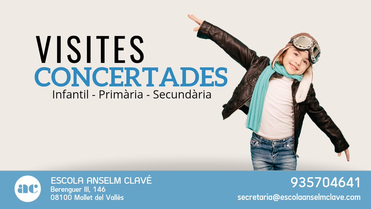 🏫 Si voleu conèixer la nostra escola, veniu a descobrir-la!

✏️ Concerteu la vostra visita accedint al següent enllaç:

🔗 forms.gle/8pwaNFivfZLrEf…