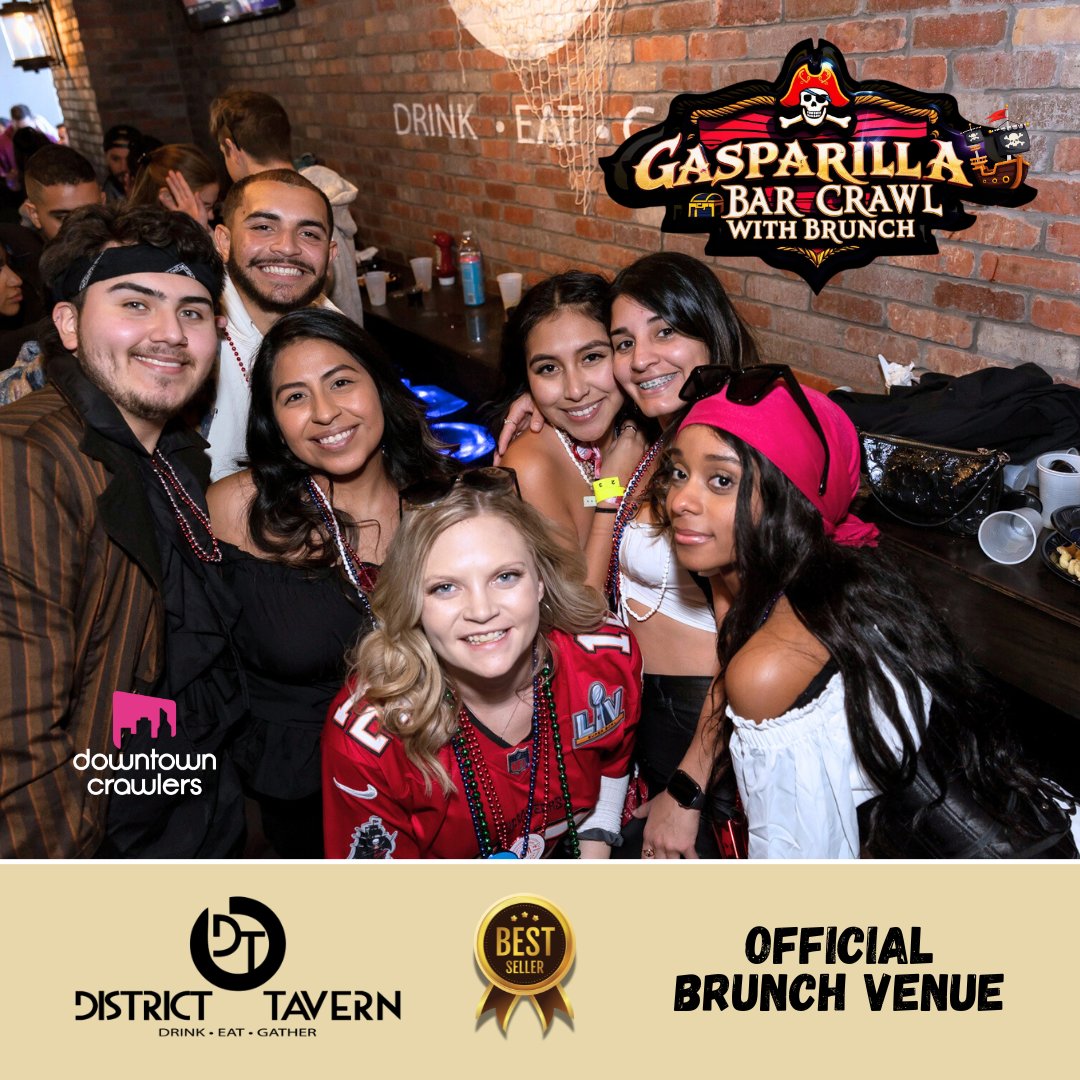 #Gasparilla Brunch Spotlight: <a href="/district_tavern/">District Tavern Tampa</a> 
eventbrite.com/e/8th-annual-g…
This fan-favorite venue is one of our 8 exclusive brunch spots for the Gasparilla Bar Crawl &amp; Brunch on January 25th. Get ready to kickstart your pirate adventure in style!