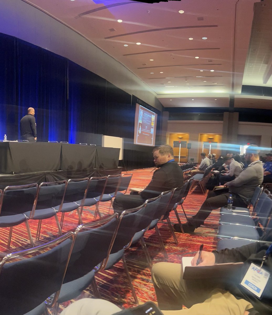 CoachCash1's tweet photo. Thank you again to the @WeAreAFCA for the opportunity. It is an honor to speak at the coaches convention and represent @esuhornetsfb. Hope all who attended can take something away to help their student-athletes and programs. https://t.co/QwRSoC34C6