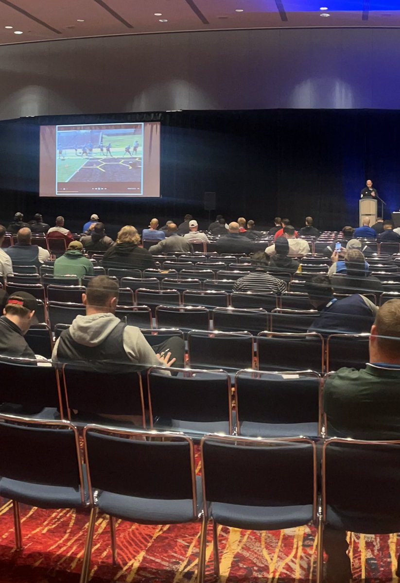 CoachCash1's tweet photo. Thank you again to the @WeAreAFCA for the opportunity. It is an honor to speak at the coaches convention and represent @esuhornetsfb. Hope all who attended can take something away to help their student-athletes and programs. https://t.co/QwRSoC34C6