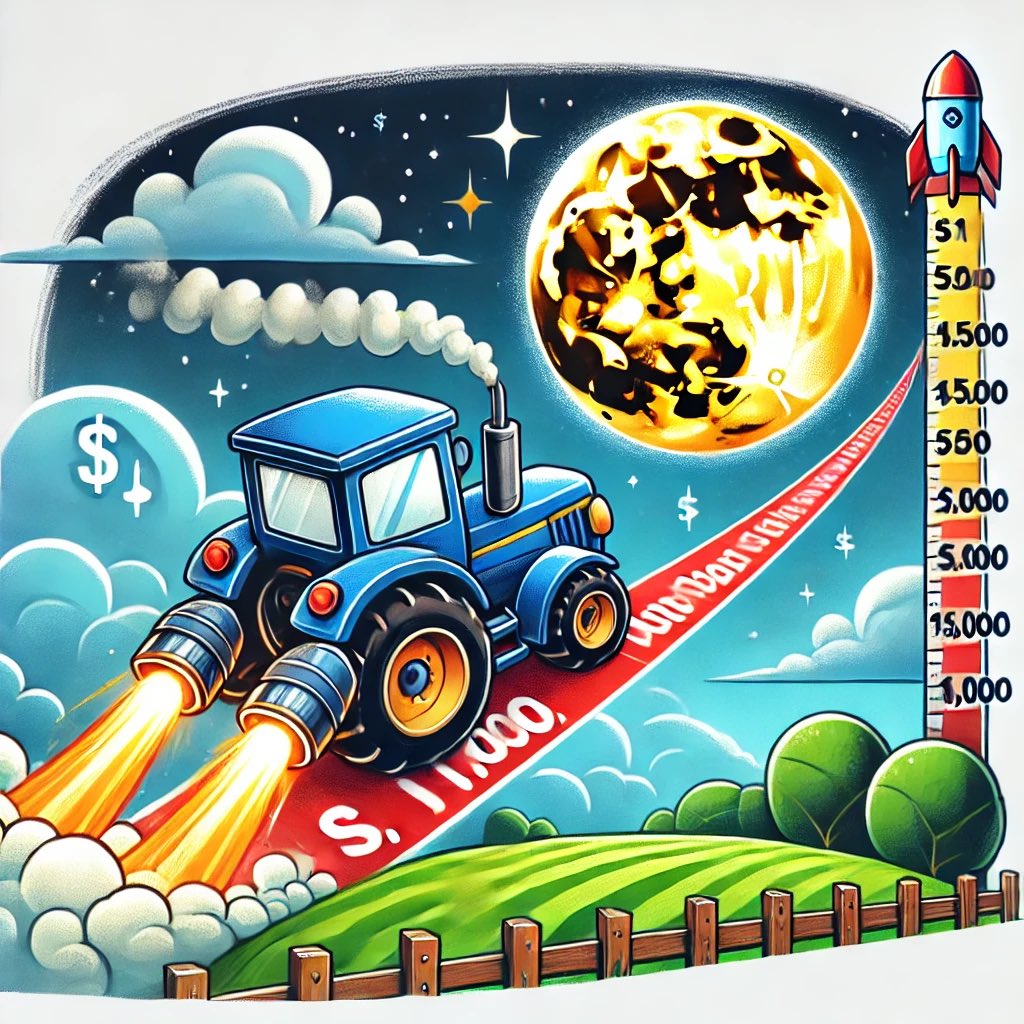 bluetractorcoin's tweet photo. The Blue Tractor is entering the crypto world! 🚜💙 BLT isn’t just a coin; it’s a symbol of reliability and simplicity. While other cryptocurrencies complicate things, we make it easy. BLT is the choice for those who value stability and progress! 🌟#Crypto #BlueTractor #memecoin https://t.co/cnDOnlnu2U