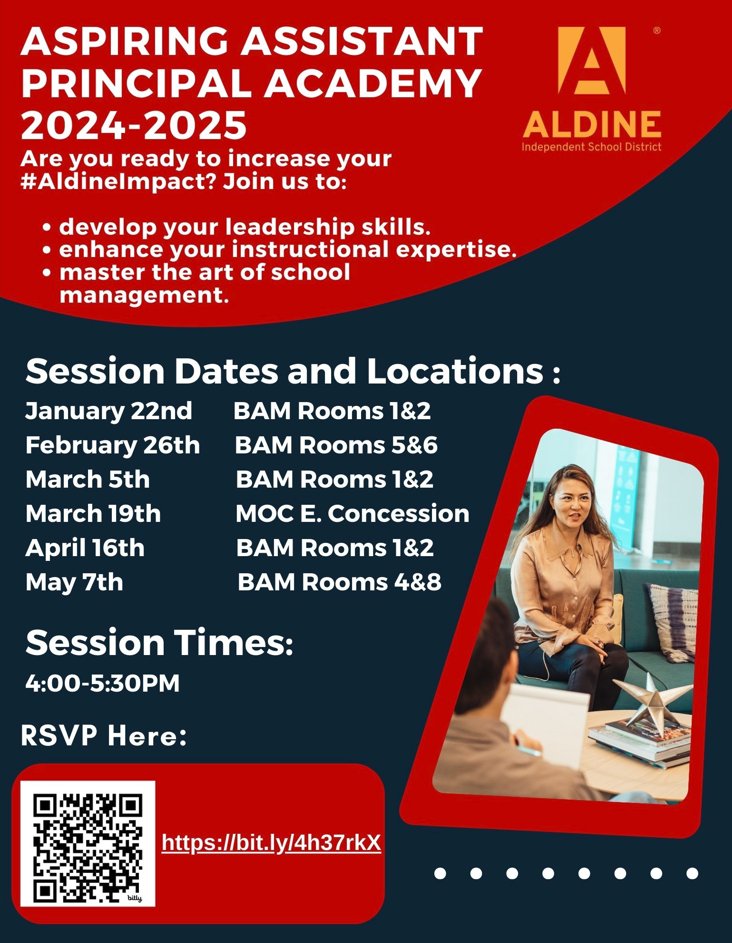 C. Van Wassenhove (@clynvan1) on Twitter photo 📢 Calling all aspiring assistant principals in Aldine ISD! Join us for the Aspiring Assistant Principal Academy! Develop your leadership skills and prepare for a rewarding role in campus administration. <a href="/AldineISD/">Aldine ISD</a> <a href="/DrLindseyWise/">Lindsey Wise, Ed.D.</a> <a href="/NickersonCierra/">Dr. Cierra Nickerson</a> <a href="/GadgetSGarcia/">Suzanna Garcia</a> <a href="/amodest1/">A. Modest</a> 📢 Calling all aspiring assistant principals in Aldine ISD! Join us for the Aspiring Assistant Principal Academy! Develop your leadership skills and prepare for a rewarding role in campus administration. <a href="/AldineISD/">Aldine ISD</a> <a href="/DrLindseyWise/">Lindsey Wise, Ed.D.</a> <a href="/NickersonCierra/">Dr. Cierra Nickerson</a> <a href="/GadgetSGarcia/">Suzanna Garcia</a> <a href="/amodest1/">A. Modest</a>