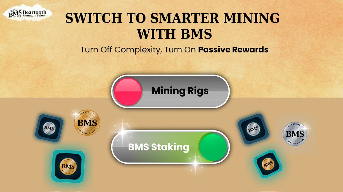 Why deal with the hassle of mining rigs when you can stake your BMS NFTs?

One simple decision turns on passive income and turns off the headaches of traditional mining. Make the switch today. 🚀

#BMSNFTs #SmartMining #PassiveIncome